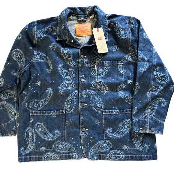 Levi’s X Snoop Dogg LOT 420 Paisley Denim Trucker Jacket Green Tab Unreleased - Picture 15 of 16